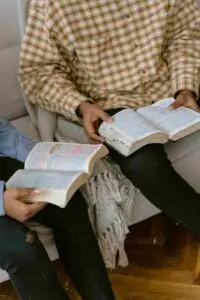 People reading the Bible